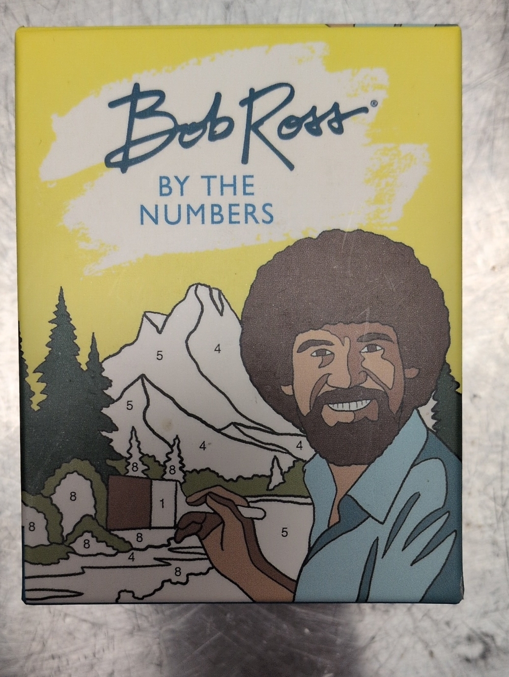 Bob Ross Paint-By-Number Kit - Blue, Yellow, Black